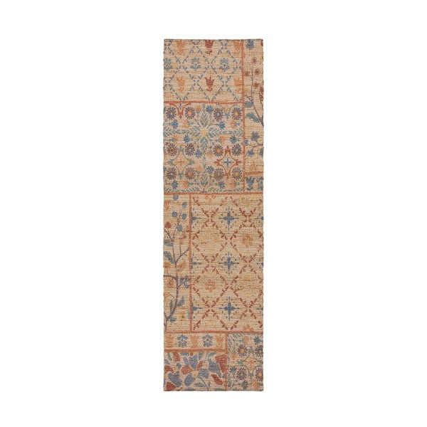 Ručno rađena staza od mješavine jute u prirodnoj boji 60x230 cm Taylor Patchwork – Flair Rugs