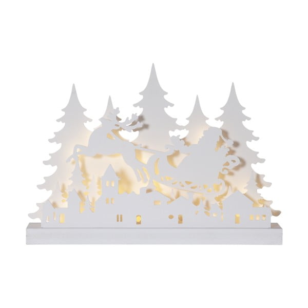 Bijeli svjetlosni ukras s božićnim motivom Grandy – Star Trading