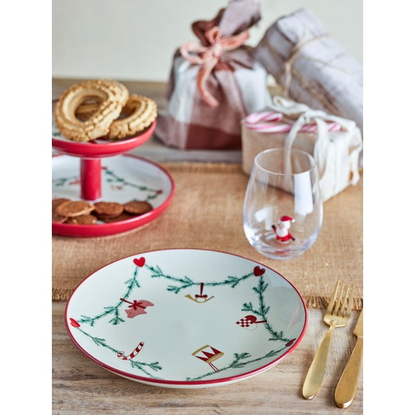 Krem tanjur s božićnim motivom od kamenine ø 25,5 cm Yule – Bloomingville-image-1