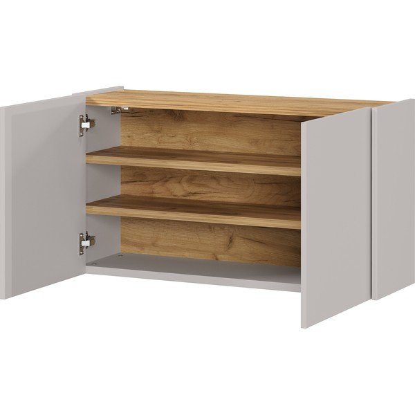 Krem viseći ormarić u dekoru hrasta 93x52x29 cm Libbiano – Germania-image-1