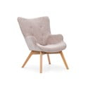 Svijetlo ružičasta fotelja od samta Niko – Ropez