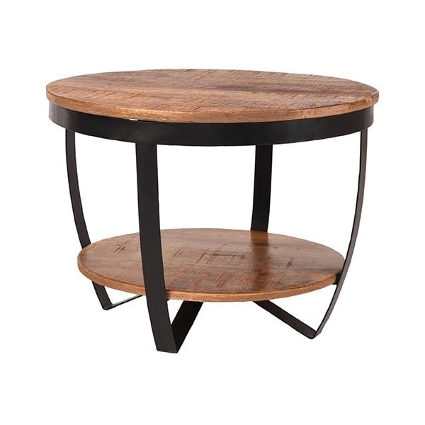 Pomoćni stolić s pločom od drveta manga LABEL51 Rondo, ⌀ 60 cm