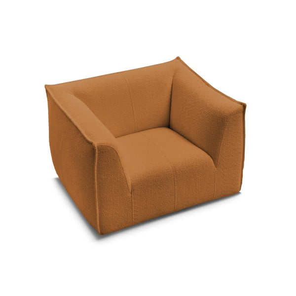 Senf žuta fotelja od bouclé tkanine Giorgia – Bobochic Paris-image-4