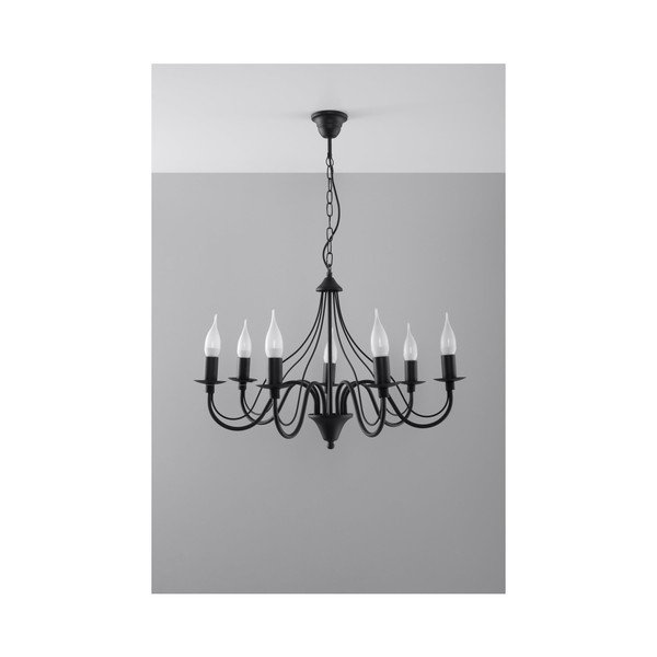 Crna viseća svjetiljka Sollux Fiorano 7-image-3