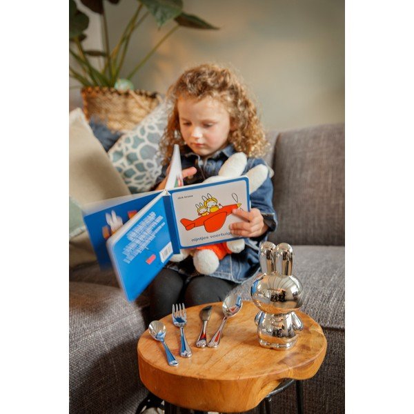 Dječji pribor za jelo 4 kom od nehrđajućeg čelika u srebrnoj boji Miffy – Zilverstad-image-4