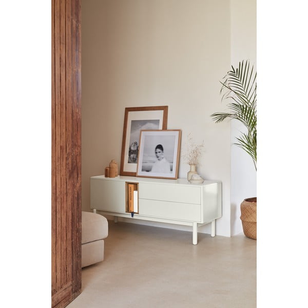 Krem TV komoda 140x56x40 cm Corvo – Teulat-image-1