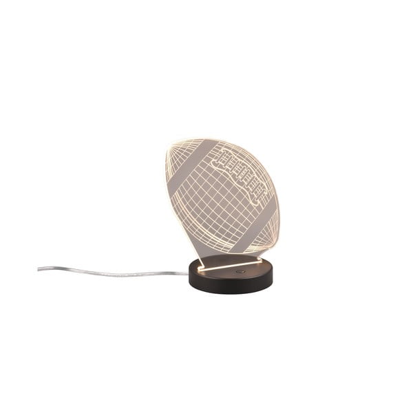 Crna LED stolna lampa (visina 21,5 cm) Football – Trio
