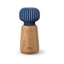 Mlinac za začine od hrastovog drveta s tamnoplavim detaljem od porculana Kähler Design Hammershoi, visina 13 cm