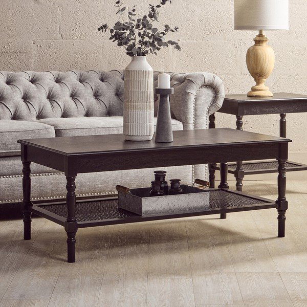 Crni stolić za kavu 60x120 cm Heritage – Premier Housewares-image-2