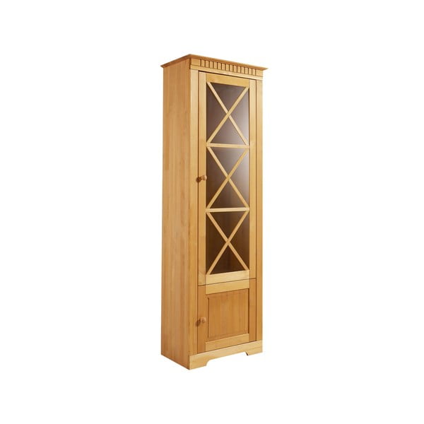 Vitrina od masivnog bora u prirodnoj boji 180x35 cm Lisa – Støraa-image-2