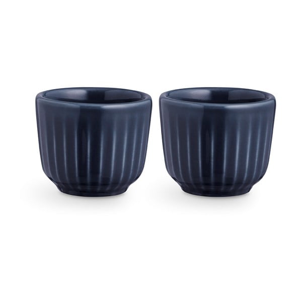 Set od 2 tamnoplave porculanske zdjele za jaja Kähler Design Hammershoi, ⌀ 5 cm