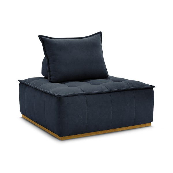 Tamno plava fotelja od šenila Elisa – Bobochic Paris