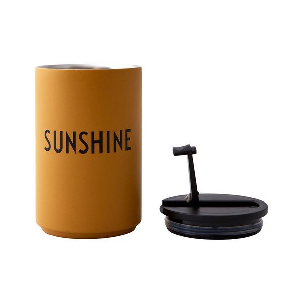 Putna   šalica boje senfa Design Letters Sunshine, 350 ml-image-2
