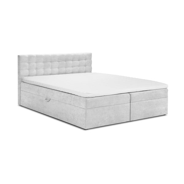 Svijetlo sivi bračni krevet Mazzini Beds Jade, 160 x 200 cm