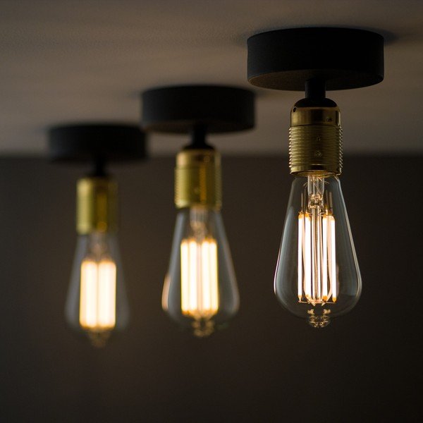 Crna Stropna lampa sa zlatnim grlom Bulb Attact Uno-image-1