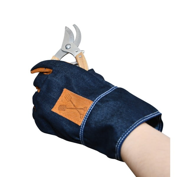 Plavo-narančaste rukavice za vrt Esschert Design Denim-image-4