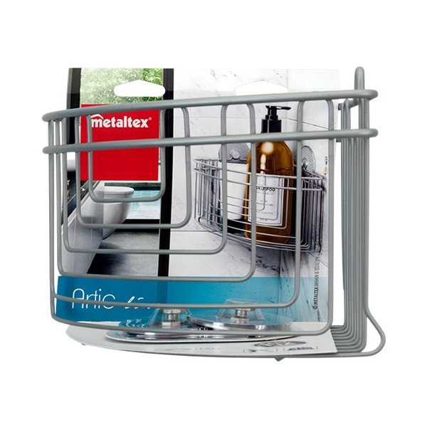 Čelična zidna polica za kupaonicu Metaltex Artic Corner Tall-image-2