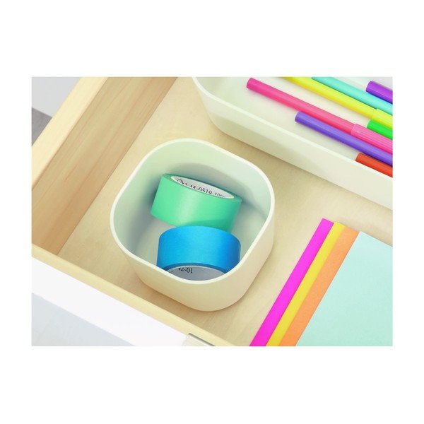 Bijela kutija za pohranu iDesign Eco Bin, 9,14 x 9,14 cm-image-2