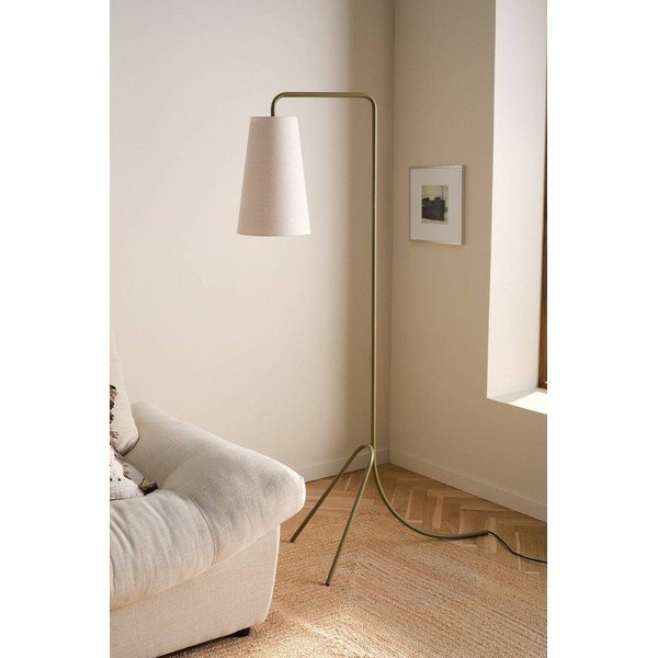 Kaki zelena/krem tekstilna stojeća svjetiljka sa savitljivom konstrukcijom (visina 154 cm) Vivienne – Jotex-image-2
