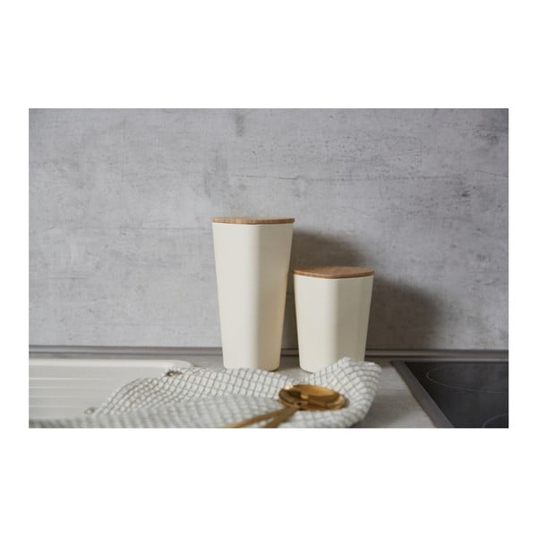 Bež kutija za pohranu s poklopcem od bambusa Wenko Derry, 750 ml-image-3