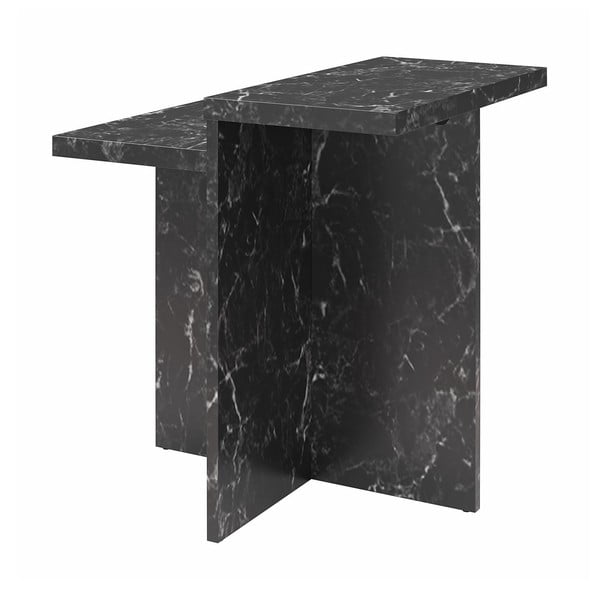 Crni stolić za kavu u mramornom dekoru 56x56 cm Brielle – CosmoLiving by Cosmopolitan-image-2