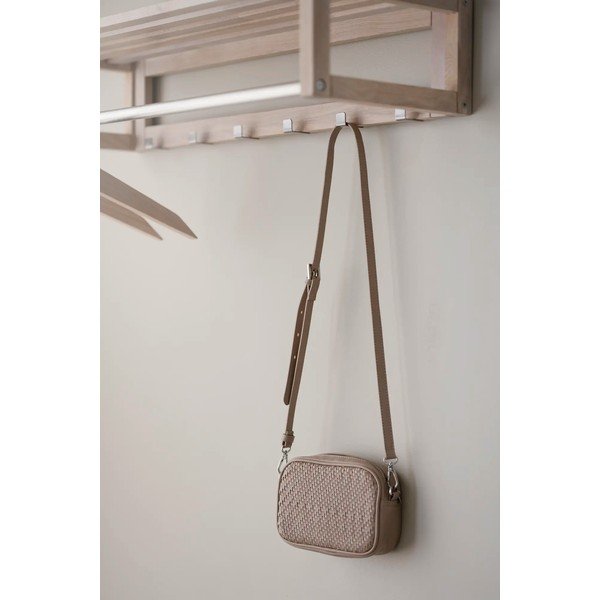 Zidna vješalica od punog hrasta u prirodnoj boji s policom Confetti – Rowico-image-4