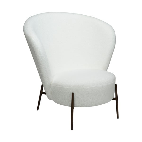 Bijela fotelja od bouclé tkanine Orbit – DAN-FORM Denmark