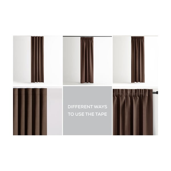 Smeđa zavjesa za djelomično zamračenje 140x245 cm Kierra – Restilo-image-4