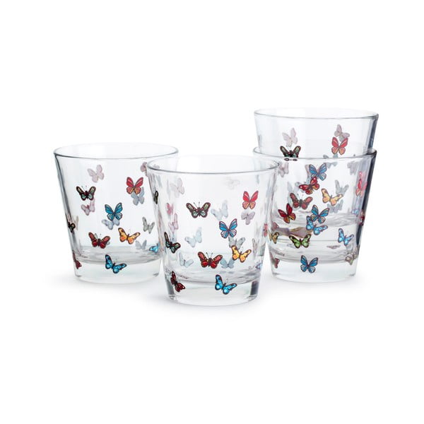 Set od 4 čaše Sagaform Butterflies, 200 ml