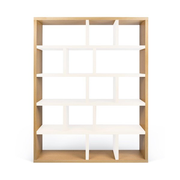 Bijela/u prirodnoj boji biblioteka u dekoru hrasta 150x198 cm Berlin – TemaHome