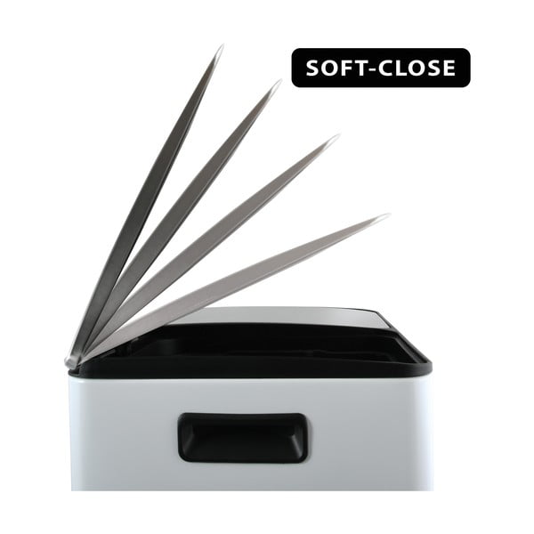 Mat bijela željezna kanta za smeće 2x20 l za odvojeni otpad/s pedalom   Aliya – Spirella-image-4