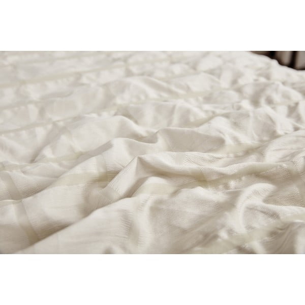 Bež posteljina za krevet za jednu osobu od krepa 140x200 cm Naomi – My House-image-3