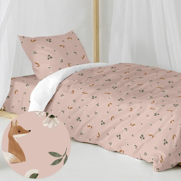 Pamučna dječja posteljina za krevet za jednu osobu 140x200 cm Fox forest – Happy Friday