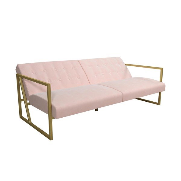 Ružičasta baršunasti sofa 185 cm Lexington – Støraa-image-3