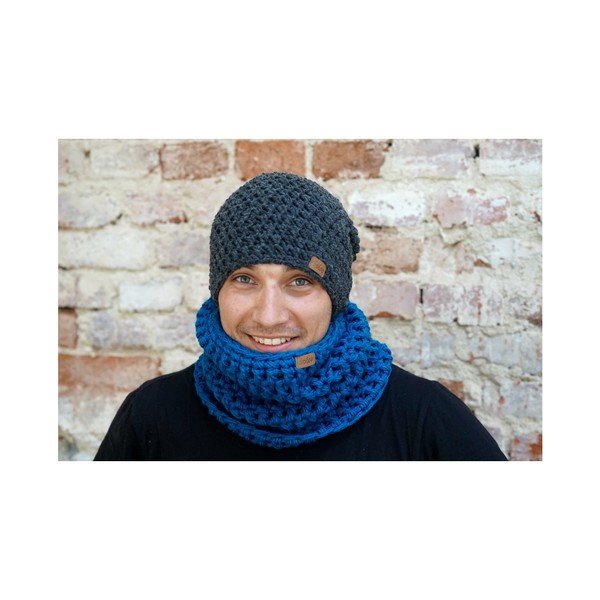 Tamnosiva ručno heklana kapa DOKE Night-image-2