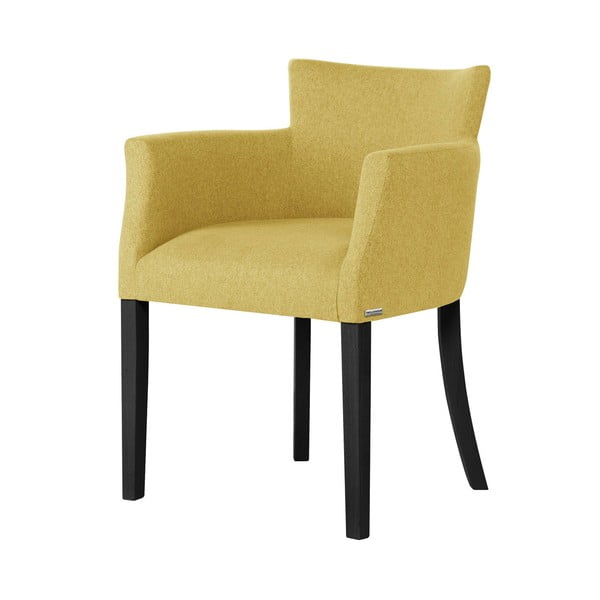 Žuta stolica s nogama od crne bukve Ted Lapidus Maison Santal