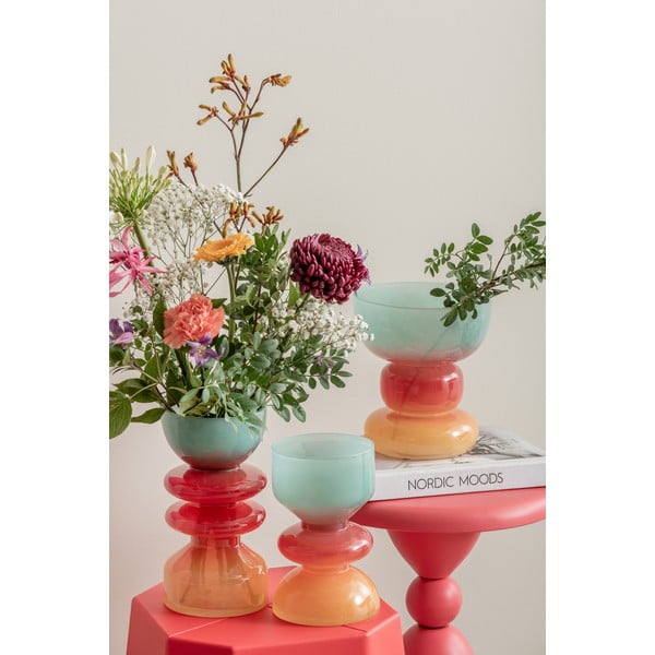 Crvena/plava staklena vaza (visina 20,5 cm) Summer Vibes – PT LIVING-image-1