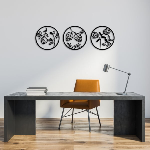Metalna zidna dekoracija Floral - Wallity-image-1