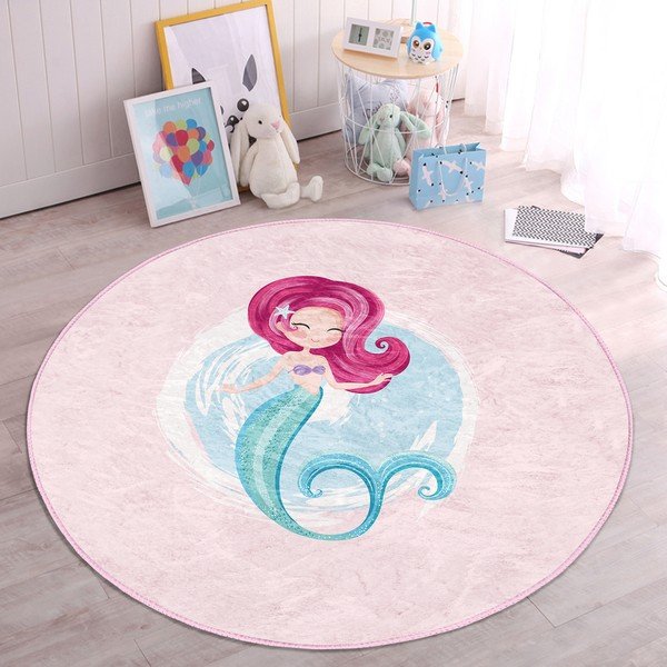 Ružičasti dječji tepih ø 80 cm Comfort – Mila Home-image-4
