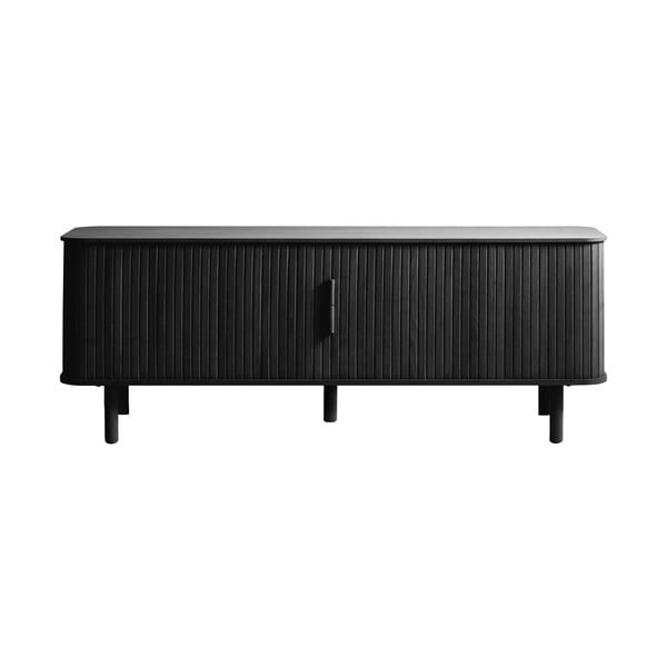 Crna TV komoda u dekoru hrasta 160x56 cm Cavo – Unique Furniture-image-3