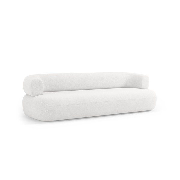 Sofa od bouclé tkanine boje slonovače 200 cm Jenny – Micadoni -image-2