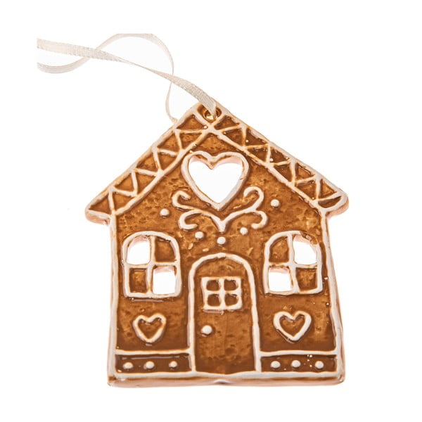 Keramički ukas za božićno drvce 10 cm Gingerbread House – Dakls