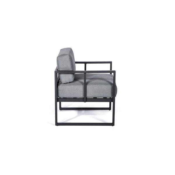 Set grafitno sivih vrtnih stolica Bellisima i crnog stola Loris, ø 35 cm-image-2