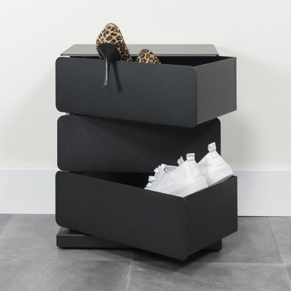 Crna metalna komoda 37x45x26 cm Joey – Spinder Design-image-1