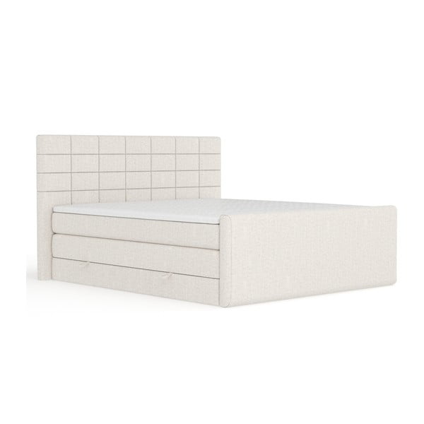 Bež boxspring krevet s prostorom za odlaganje 160x200 cm Ava – Maison de Rêve