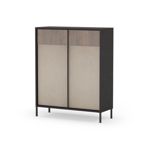 Antracitno sivi/svjetlo smeđi ormarić 106x130 cm Amalia – Marckeric-image-1