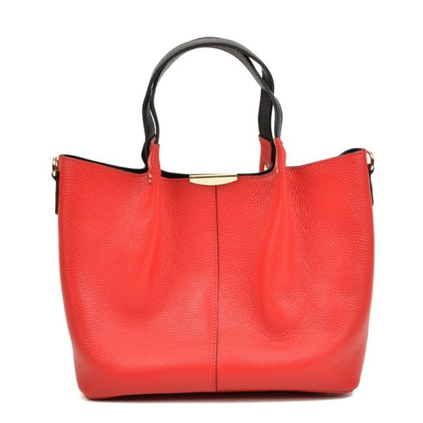 Crvena kožna torbica Carla Ferreri Missma
