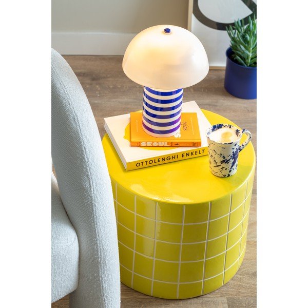 Okrugao pomoćni stol keramički ø 42 cm Retro Tiles – Leitmotiv-image-1