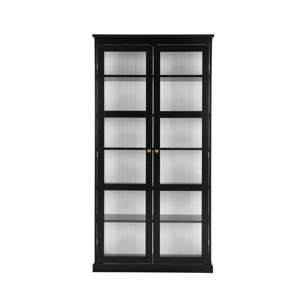 Crna vitrina od MDF-a 98x193x34 cm Wilma – Ellos Home-image-3