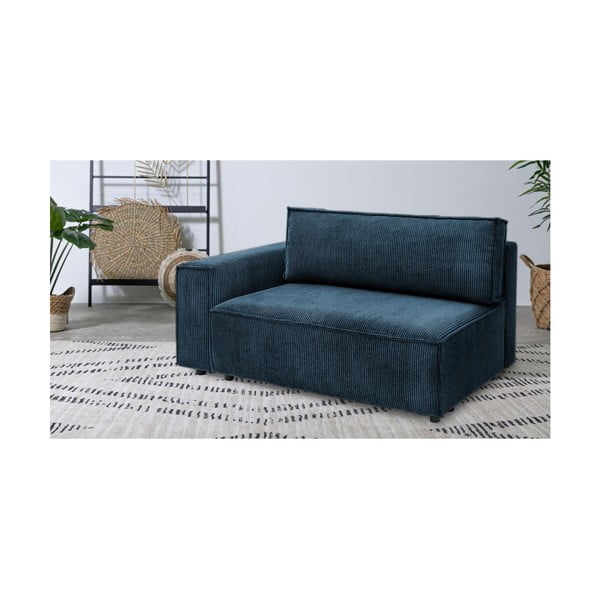 Tamno plava modularna sjedeća garnitura od samta (s lijevim kutom) Nihad modular – Bobochic Paris-image-1